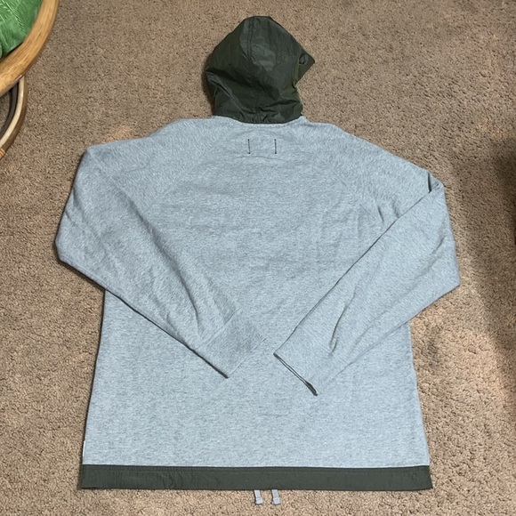 Reigning Champ Nylon Patch Popover Hoody Hoodie Gray Large - Picture 5 of 9
